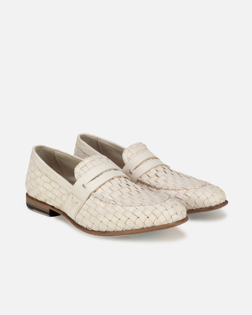 Women's flat woven lambskin Loafers